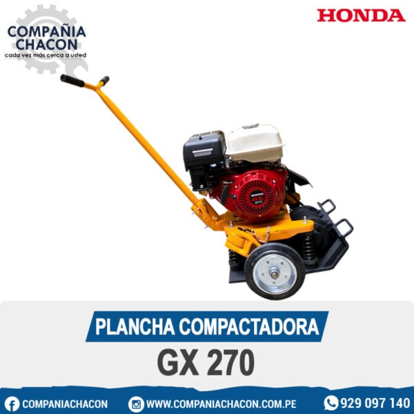 PLANCHA COMPACTADORA HONDA GX270 DE 9 HP