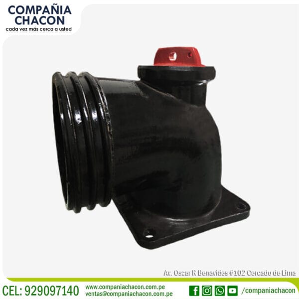 CODO BRIDADO 90. HILO GRUESO