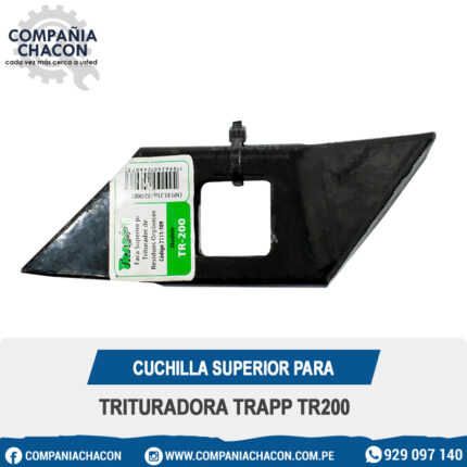 CUCHILLA SUPERIOR PARA TRITURADORA TRAPP TR200
