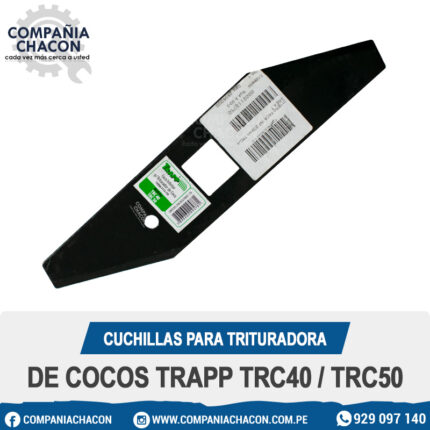 CUCHILLAS PARA TRITURADORA DE COCOS TRAPP TRC40 / TRC50