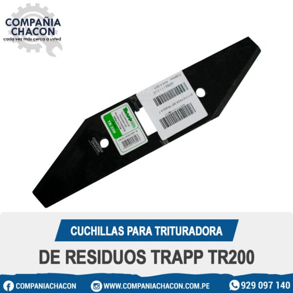 CUCHILLAS PARA TRITURADORA DE RESIDUOS TRAPP TR200