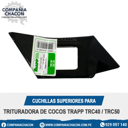 CUCHILLAS SUPERIORES PARA TRITURADORA DE COCOS TRAPP TRC40 / TRC50