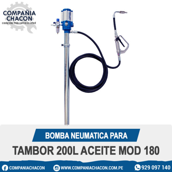 BOMBA NEUMATICA PARA TAMBOR 200L ACEITE MOD 180