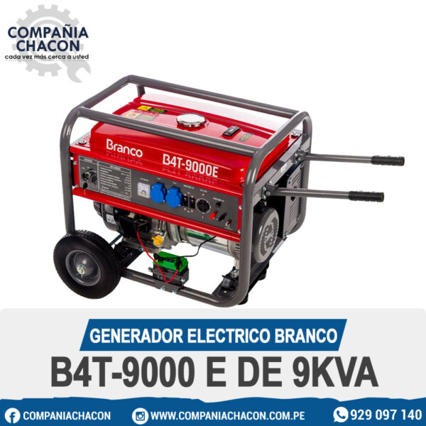 GENERADOR ELECTRICO BRANCO B4T-9000 E DE 9KVA