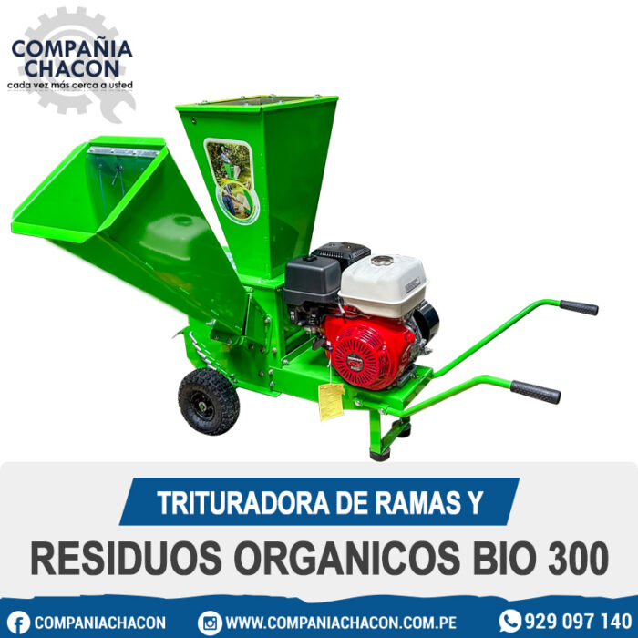 TRITURADORA DE RAMAS Y RESIDUOS ORGANICOS BIO 300