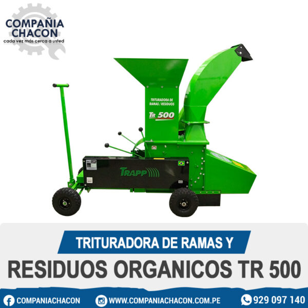 TRITURADORA DE RAMAS Y RESIDUOS ORGANICOS TR 500