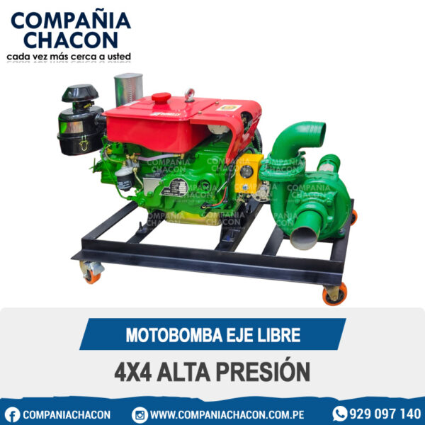 MOTOBOMBA EJE LIBRE 4X4 ALTA PRESIÓN
