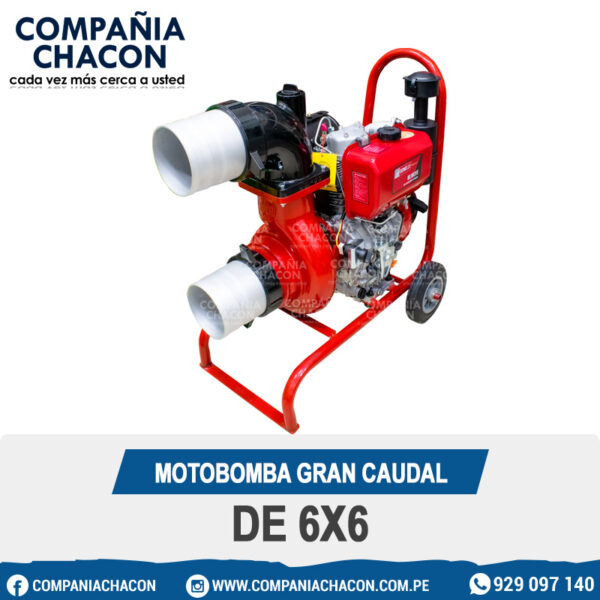 MOTOBOMBA GRAN CAUDAL DE 6X6