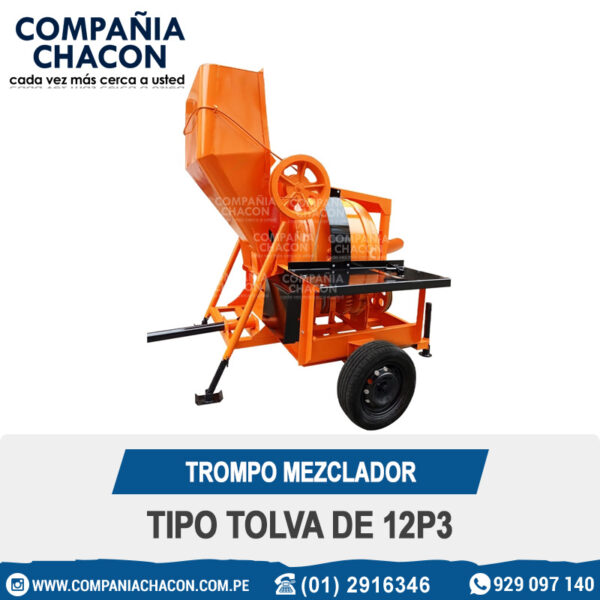 TROMPO MEZCLADOR TIPO TOLVA DE 12P3