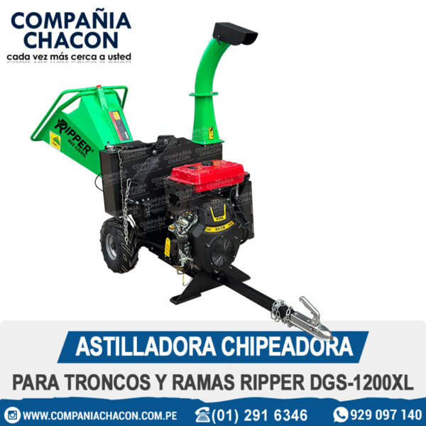 ASTILLADORA CHIPEADORA PARA TRONCOS Y RAMAS RIPPER DGS-1200XL