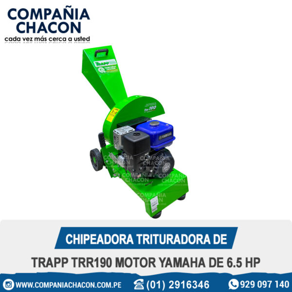 CHIPEADORA TRITURADORA DE RAMAS TRAPP TRR190 MOTOR YAMAHA DE 6.5 HP