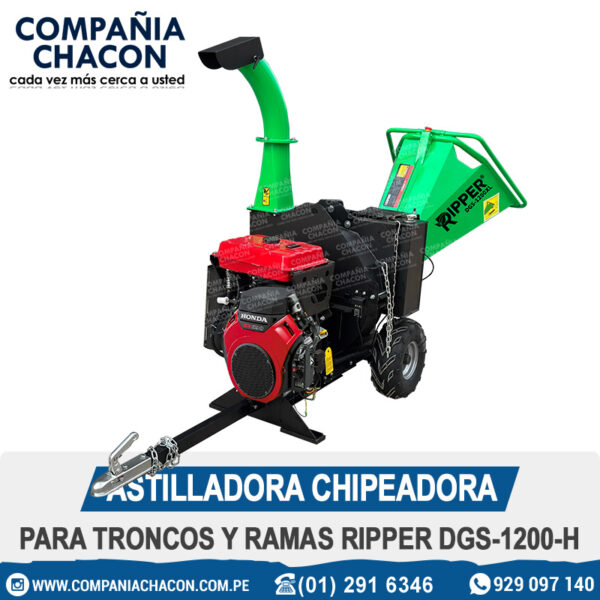 ASTILLADORA CHIPEADORA PARA TRONCOS Y RAMAS RIPPER DGS-1200XL-H