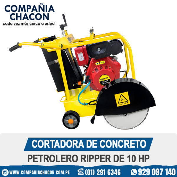 CORTADORA DE CONCRETO PETROLERO RIPPER DE 10 HP