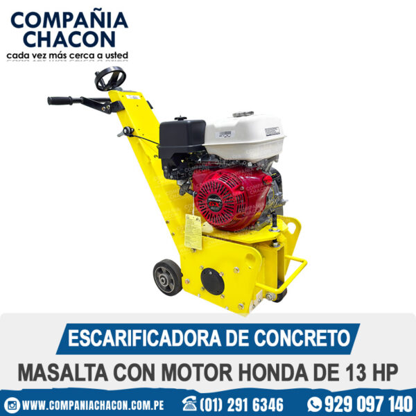 ESCARIFICADORA DE CONCRETO MASALTA CON MOTOR HONDA DE 13 HP